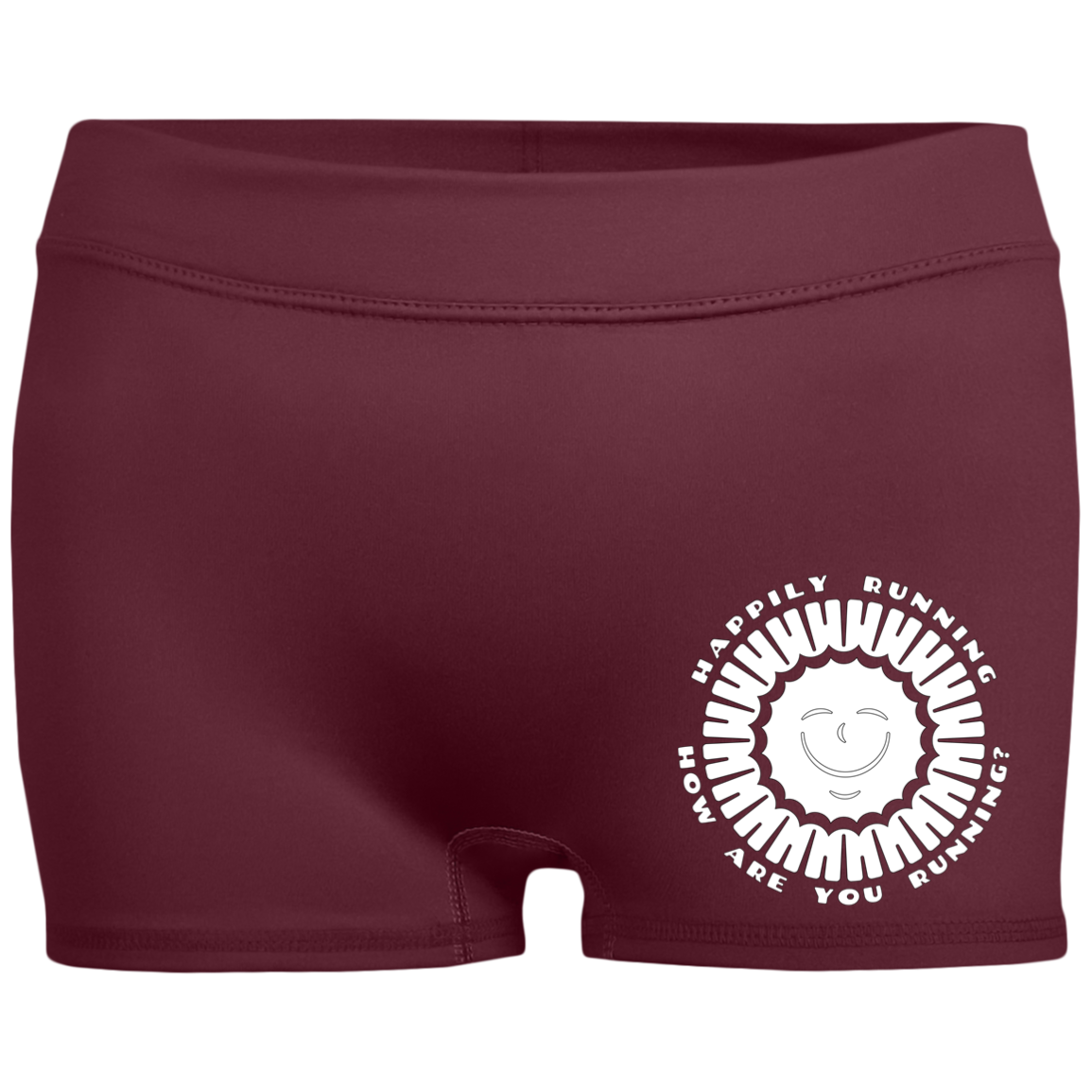 Happily Running Ladies' Fitted Moisture-Wicking 2.5 inch Inseam Shorts