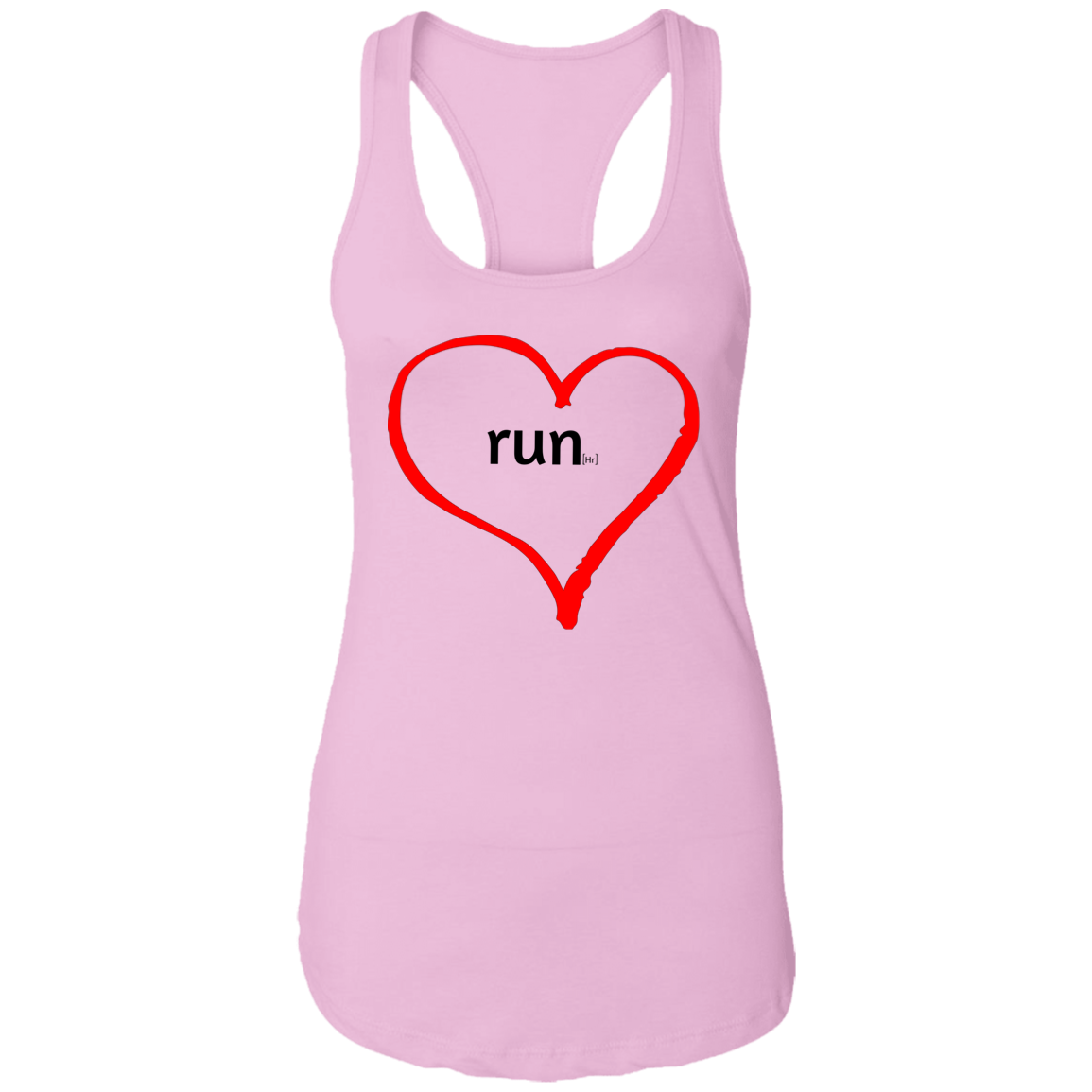 Run Heart - Ladies Ideal Racerback Tank