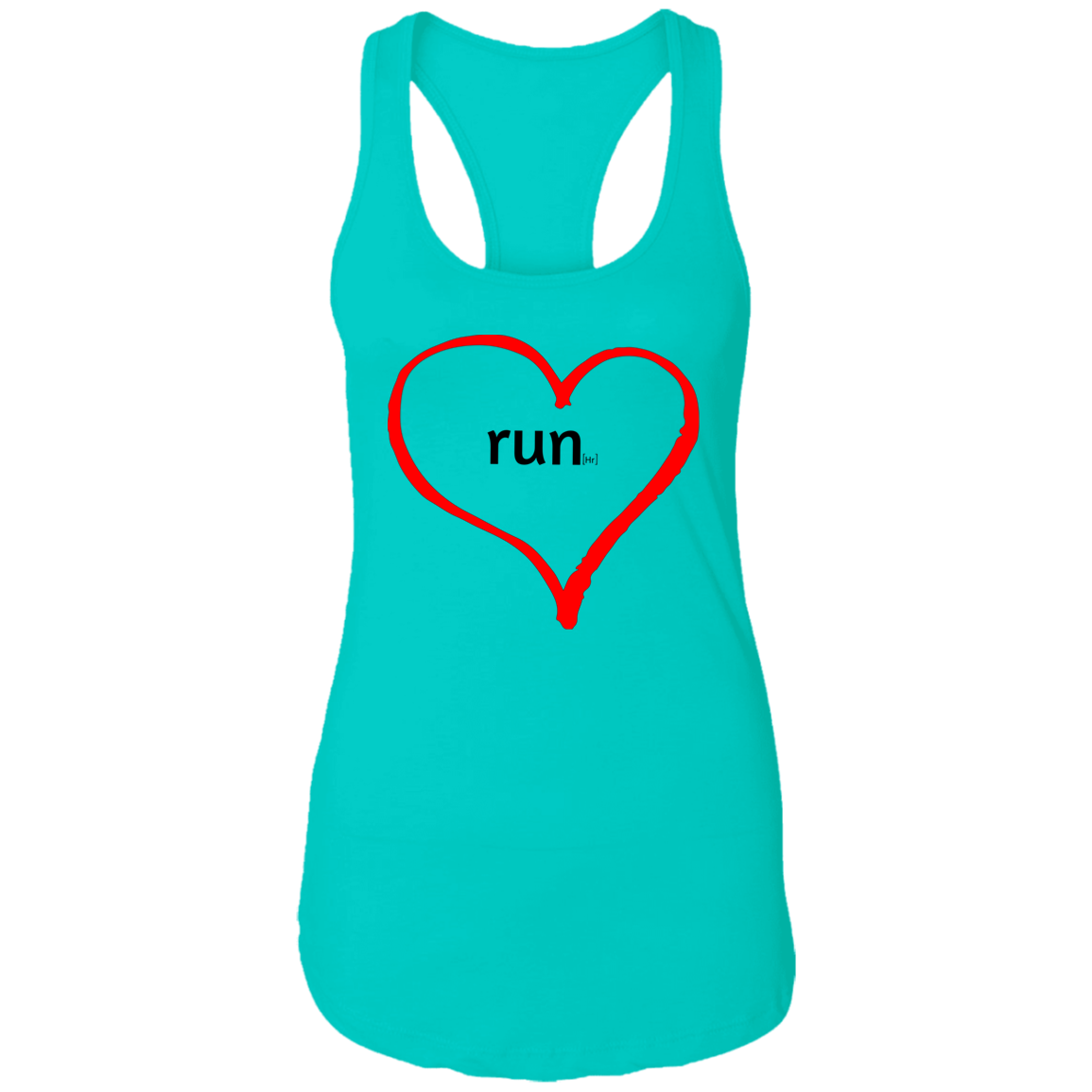 Run Heart - Ladies Ideal Racerback Tank