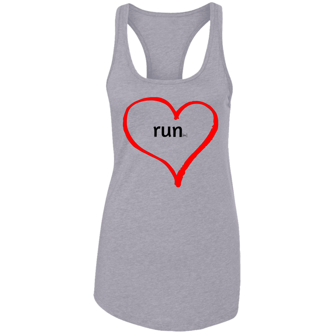 Run Heart - Ladies Ideal Racerback Tank