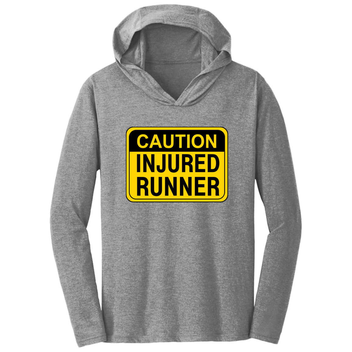 CAUTION INJURED RUNNER Triblend T-Shirt Hoodie