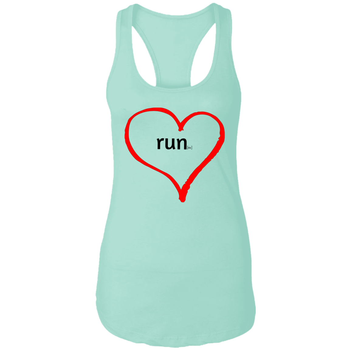 Run Heart - Ladies Ideal Racerback Tank