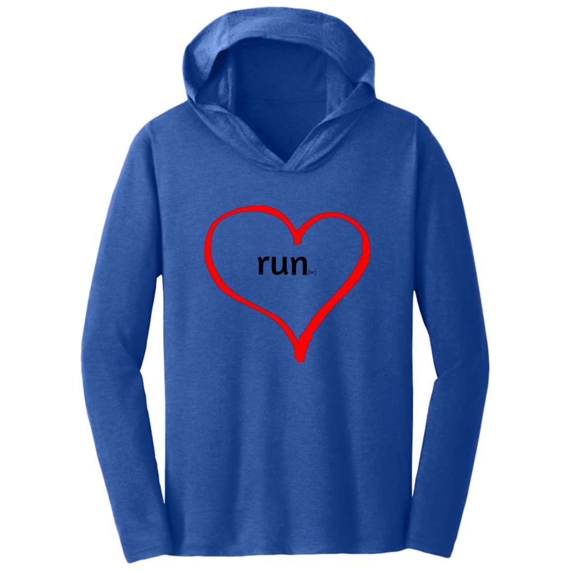 Run Heart - Triblend T-Shirt Hoodie