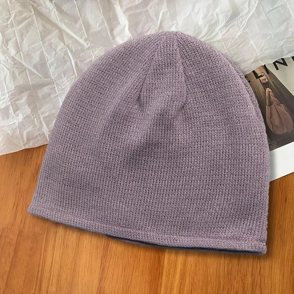 High Visibility Beanie Reflective Knitted Hat for Night Jogging Cycling Windproof Dome Cap for Runners Hop Street Style Headwear