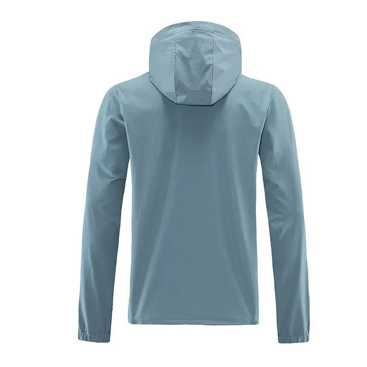 Men's Marathon Running Jacket Fitness Autumn Winter Windproof Jogging Training Quick Dry Half zipper Hooded Coat Outdoor Cycling